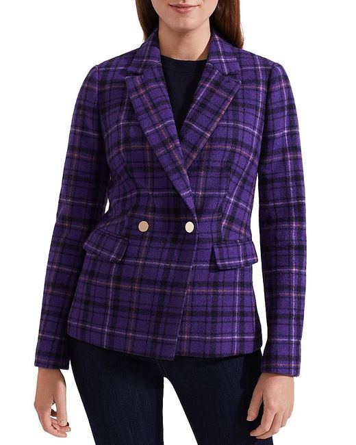 Hobbs Blue Emberley Plaid Jacket