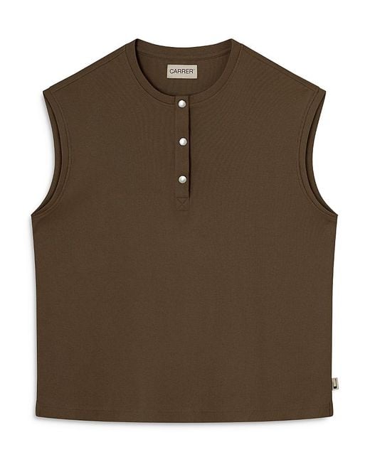Carrera Brown Henley Tank for men