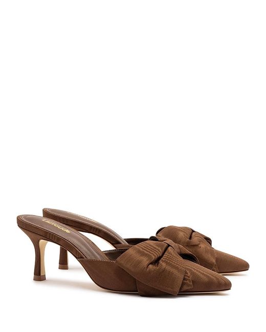 Larroude Brown Mini Pointed Pumps