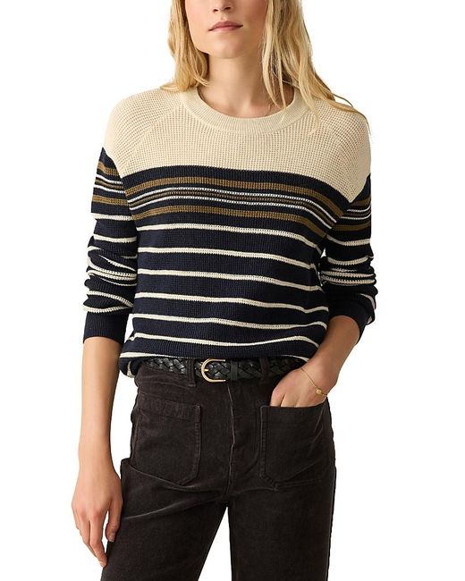 Faherty Brand Black Throwback Waffle Sweater