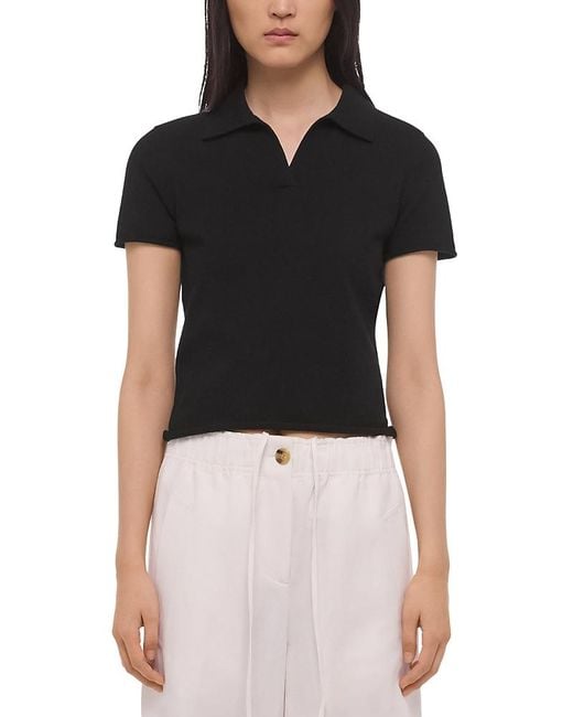 Helmut Lang Black Polo Top