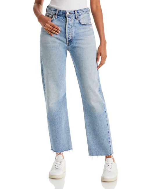 Agolde Denim Riley High Rise Cropped 