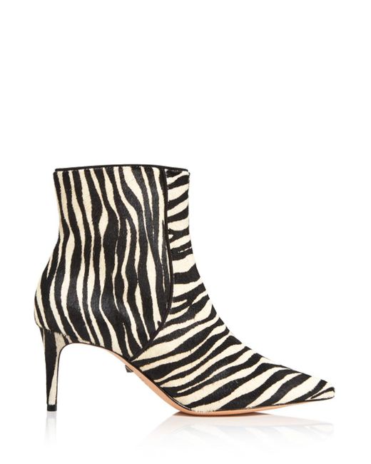 Ravel Pointed Toe Zebra Print Booties 