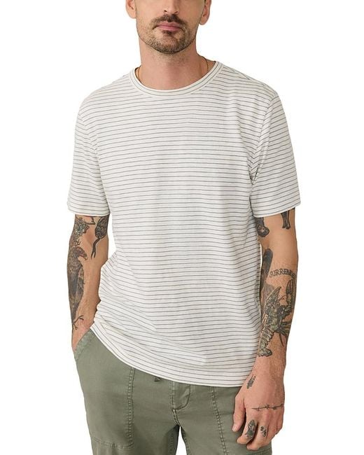 Faherty Brand Gray Sunwashed Tee for men