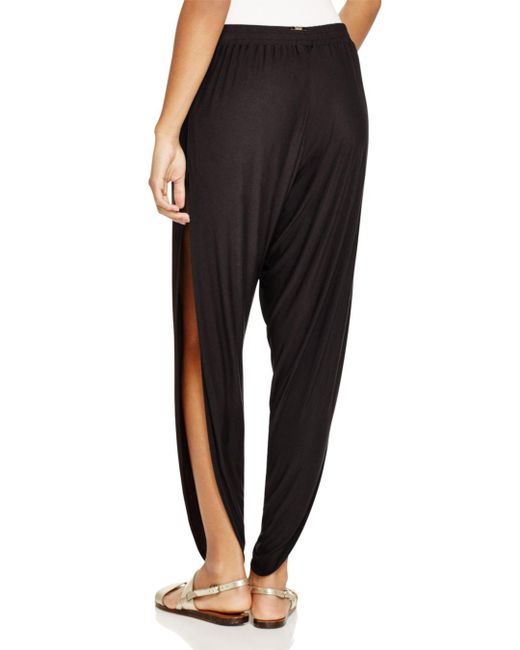 swim cover up pants black
