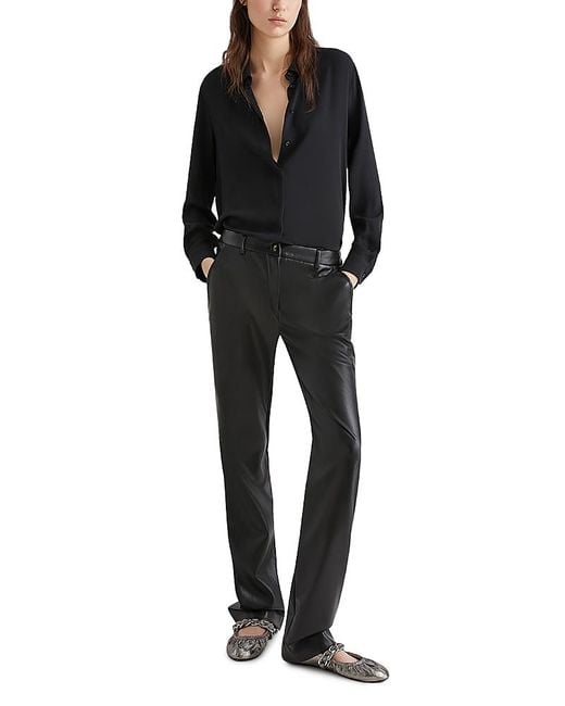 Marella Black Teodora Faux Leather Pants