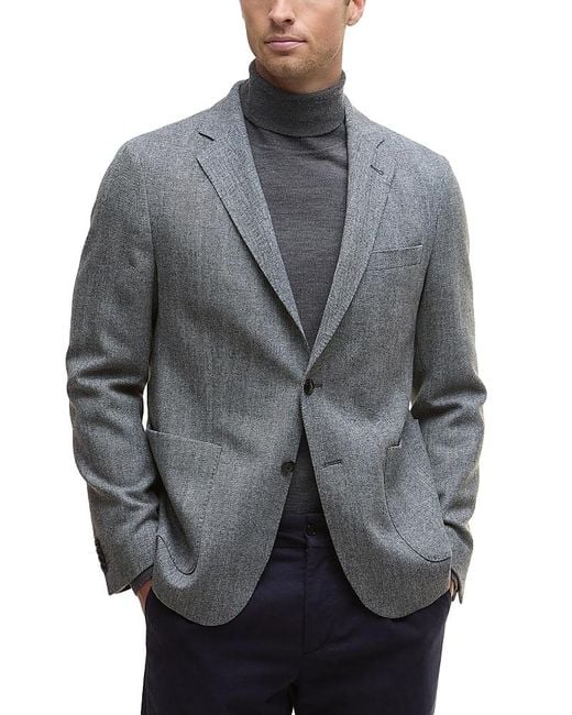 Barbour Gray Sutherland Slim Fit Blazer for men