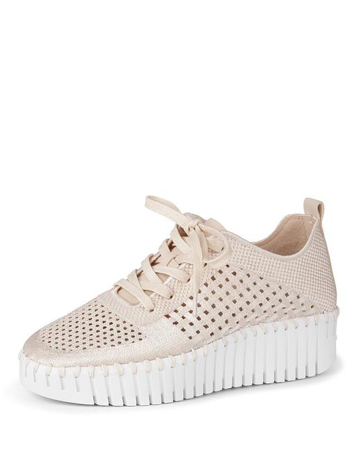 Ilse Jacobsen Natural Tulip Woven Platform Sneakers