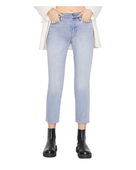FRAME Denim Le High Straight Leg Jeans In Alemany in Blue Lyst