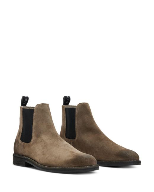 AllSaints Harley Pull On Chelsea Boots in Brown for Men Lyst