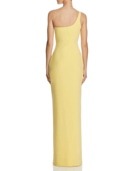 likely yellow one shoulder dress