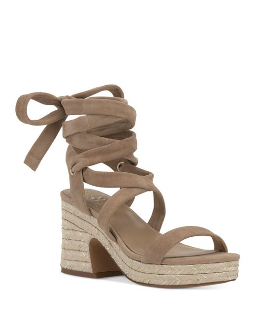 Vince Camuto Roreka Strappy Espadrille High Heel Platform Sandals Lyst