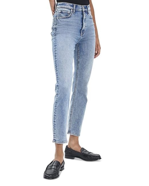 Rag & Bone Blue Flexi Wren High Rise Slim Ankle Jeans
