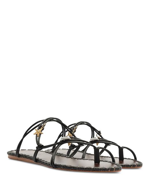 FARM Rio Sea Flat Sandals in Black | Lyst