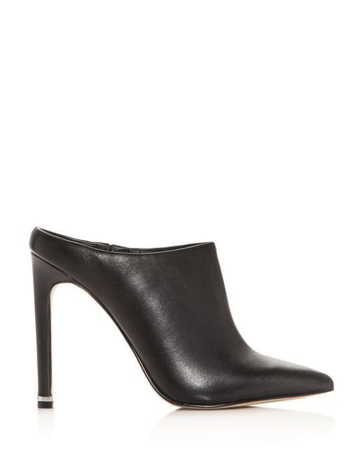 pointed toe high heel mules