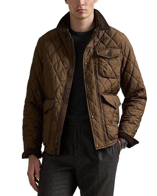 Polo Ralph Lauren Brown Quilted Water-Repellent Jacket for men