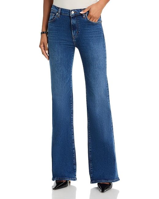 FRAME Blue The Icon High Rise Wide Leg Jeans