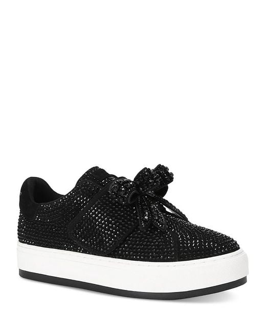 Kurt Geiger Black Laney Bow Low Top Sneakers