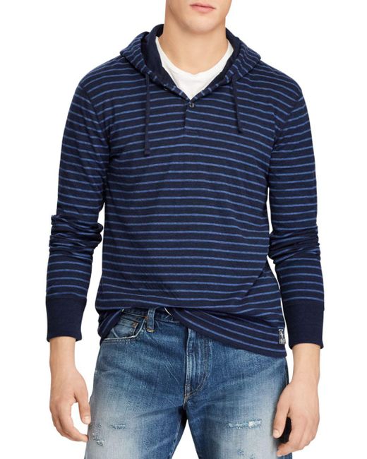 Polo Ralph Lauren Striped Henley Hoodie 