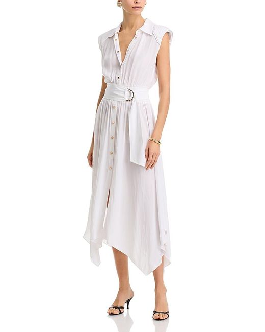 Ramy Brook White Ivy Shirt Dress