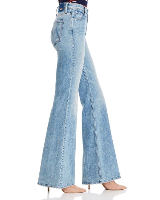 Mother The Doozy High Rise Flared Jeans In 15 Minutes Of Fame In Blue Lyst