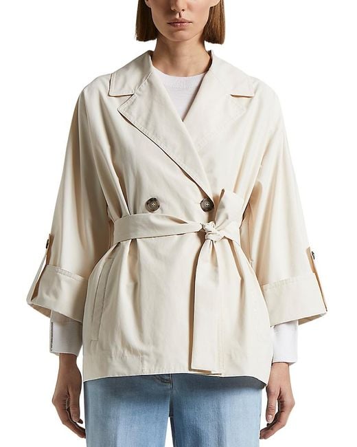 Peserico White Trench Jacket