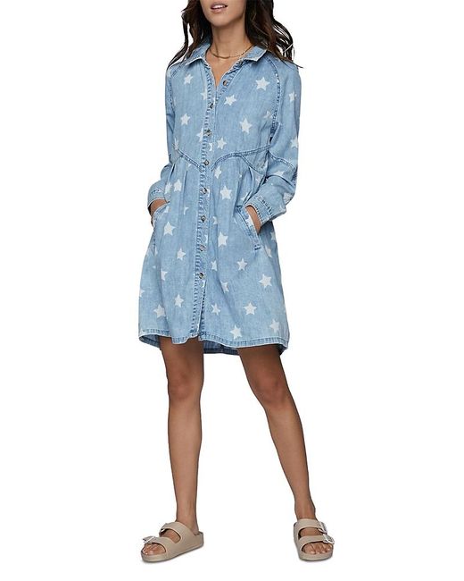 BILLY T Blue Shirt Dress