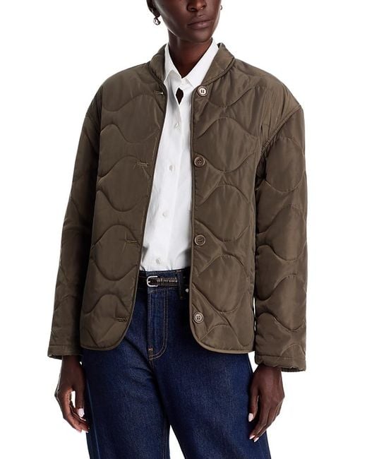 Johnny Was Brown Puffer Bomber Jacket