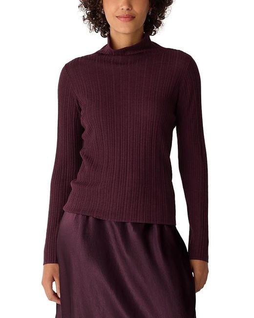 Eileen Fisher Purple Turtleneck Sweater