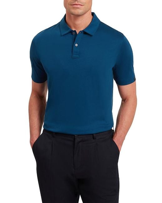 Ted Baker Blue Connall Short Sleeve Soft Touch Cotton Polo for men