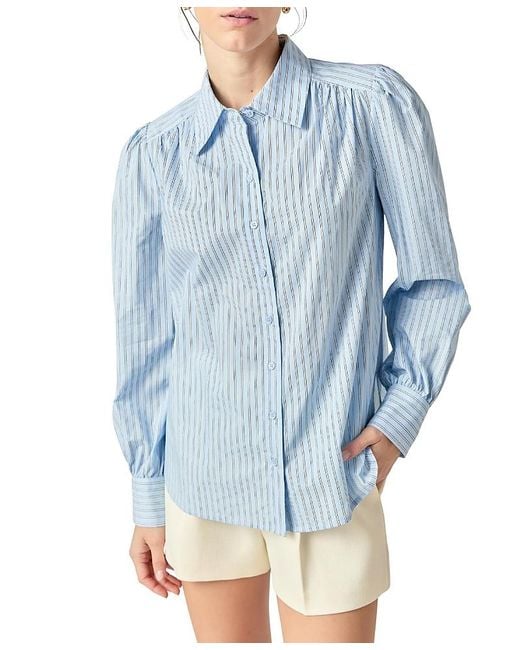 English Factory Blue Stripe Shirt