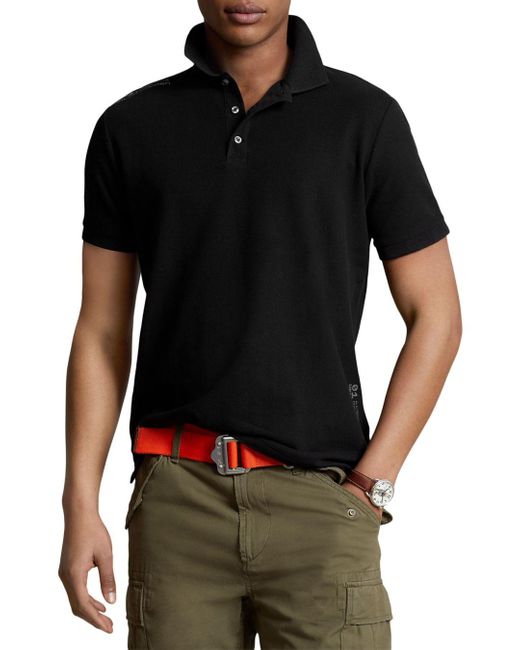 Polo Ralph Lauren Cotton Rlx ClarusÂ® Polo Shirt in Black for Men | Lyst