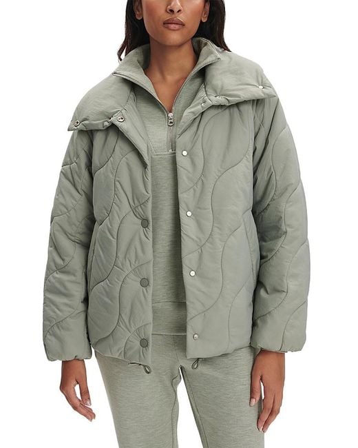 Varley Gray Fabia Quilted Jacket