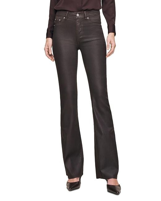 DL1961 Black Bridget Boot High Rise Instasculpt Coated Jeans