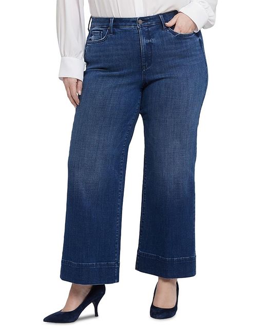 NYDJ Blue Teresa High Rise Wide Leg Jeans