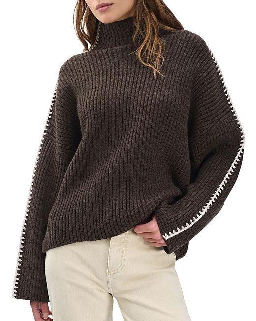 Rag & Bone Black Ingrid Turtleneck Sweater