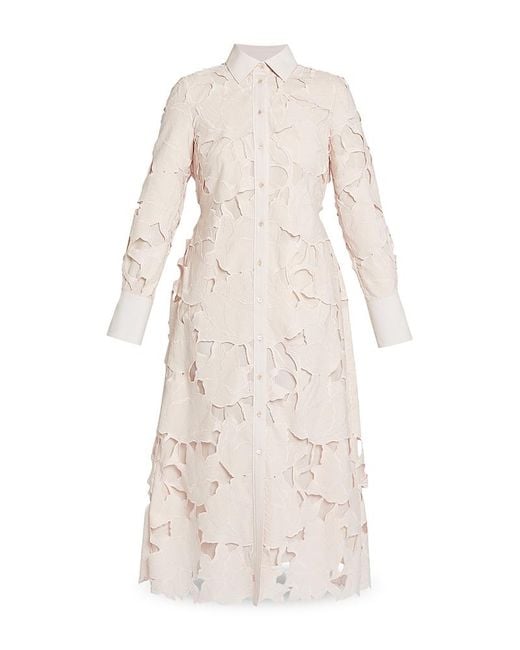Erdem Natural Long Sleeve Shirt Dress