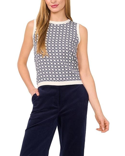 Ted Baker Blue Laoisea Mixed Media Top