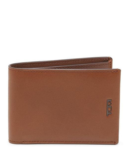 Tumi Brown Double Billfold Wallet for men