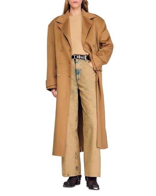 Sandro Natural Uma Coat