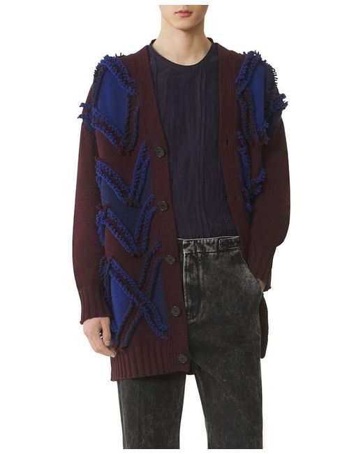 Lanvin Blue Oversized Cardigan for men
