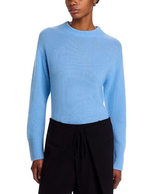 C by Bloomingdale's Cashmere Women's Blue Boxy Cashmere Crewneck