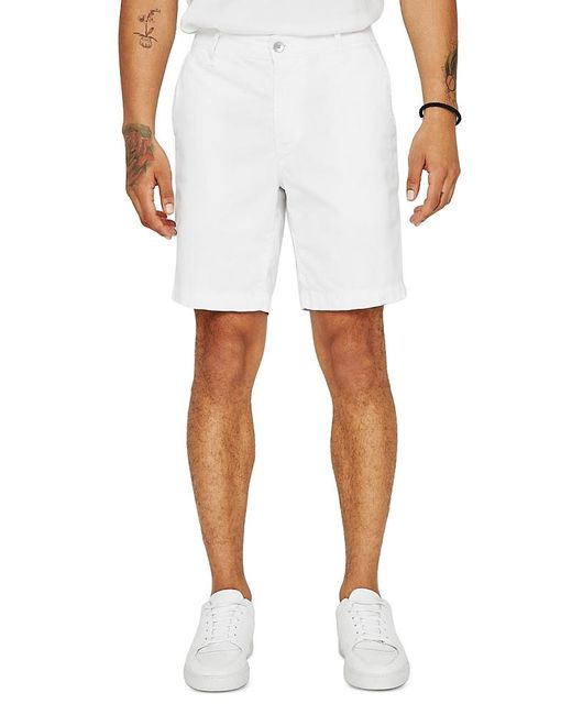 AG Jeans White Wanderer 8.5 Stretch Cotton Shorts for men