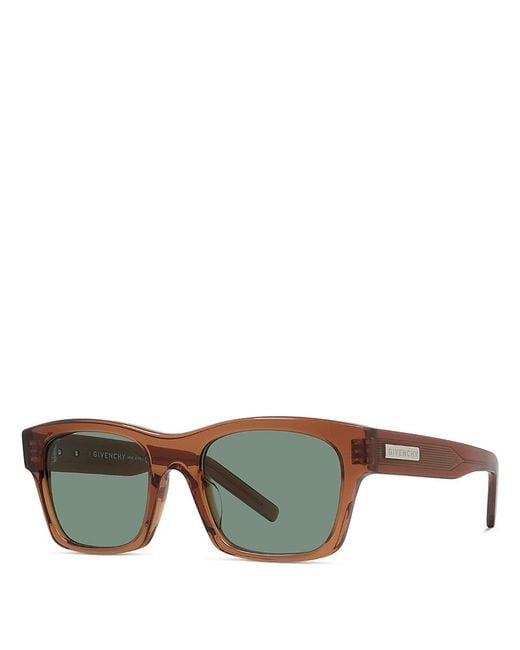 Givenchy Green Rectangular Sunglasses, 55Mm