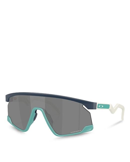 Oakley Gray Bxtr Rectangle Shield Sunglasses, 139Mm