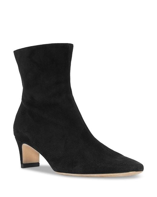Staud Black Wally Suede Ankle Booties