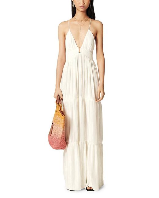 Ba&sh White Wasta Tiered Maxi Dress