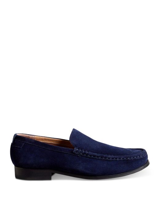 Ted Baker Labis Moc Toe Suede Loafers in Blue for Men | Lyst