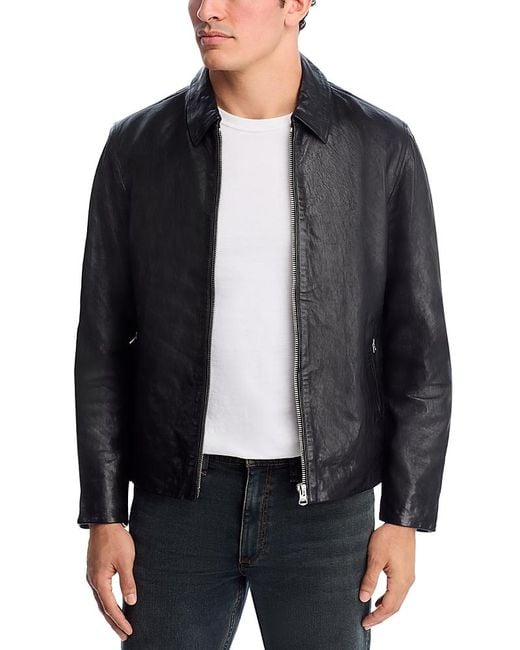 Rag & Bone Black Melrose Leather Jacket for men