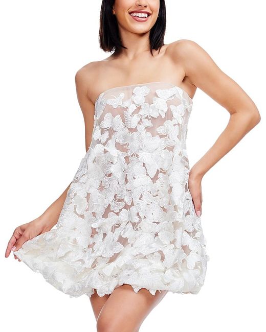 Dress the Population Sachi Bubble Dress in White Lyst